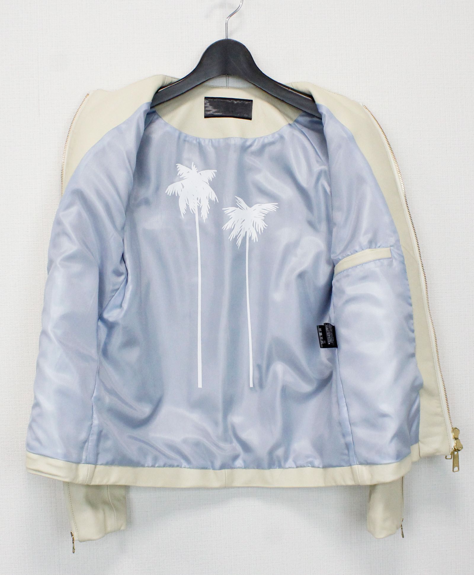 Leather No Collar Riders / レザーノーカラーライダース / WHITE / [L2421]