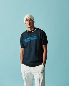 ☆先行予約☆muta MARINE × ACANTHUS  / 半袖ニット / Sheer Knit S/S Top / NAVY 【MA2634】