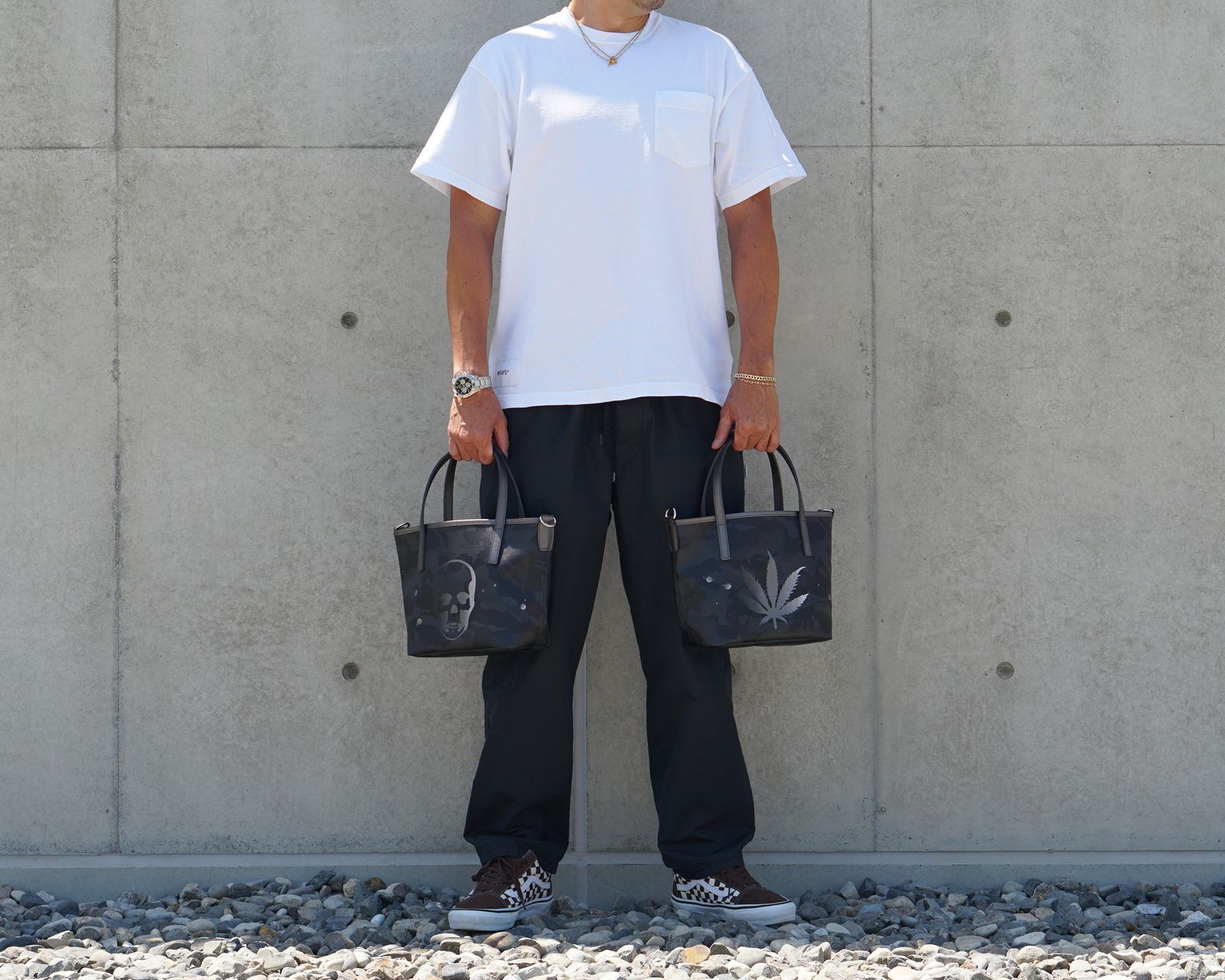 ☆予約商品☆GENTIL BANDIT 14th Anniv. Ltd トートバッグPM / ブラックカモ×ガンメタル（スカル） [GBLP14-PM-BGS]