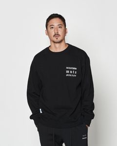 ☆先行予約☆muta MARINE × ACANTHUS  / クルーネックスウェット / Old Logo Crewneck / BLACK 【MA2632】