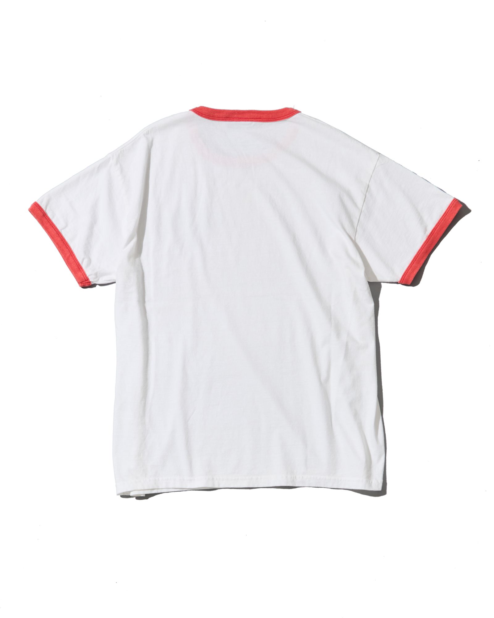 ☆先行予約☆ カレッジロゴリンガーTシャツ  / Aging College Logo Ringer Tee / WHITE RED【CT2607】