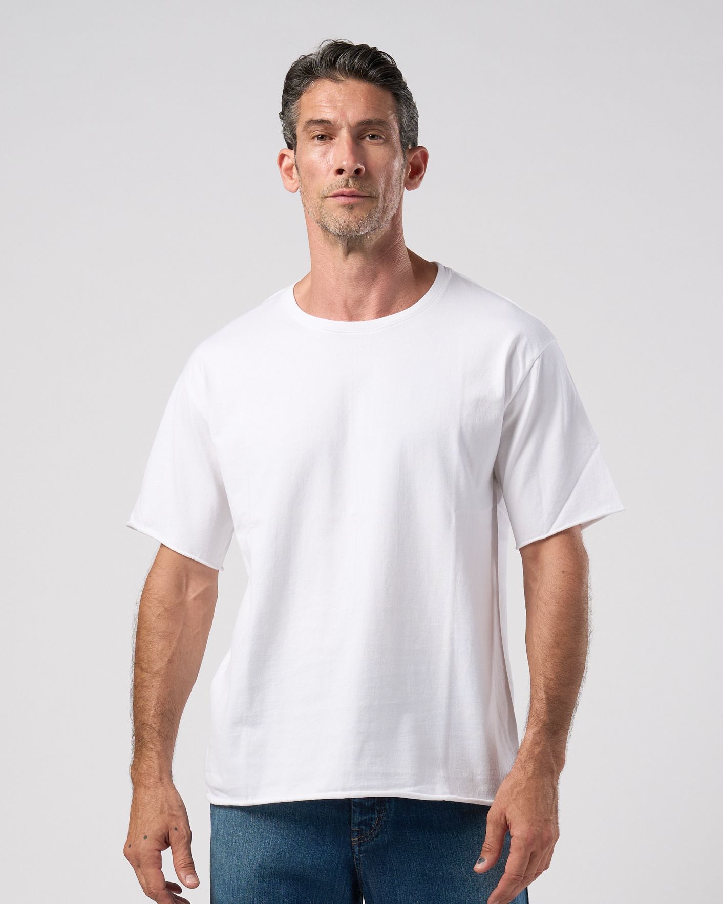 ☆先行予約☆ wjk  / カットオフクルーネック半袖Tシャツ / cut-off crew-neck S/S / white【7001 js01k】