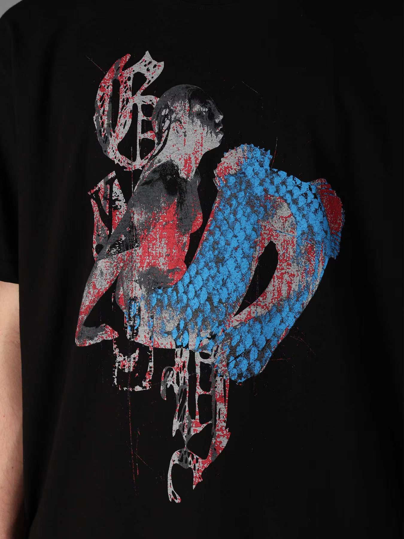 JERSEY MERMAID T-SHIRT / BLACK [GW-T72-070-2]