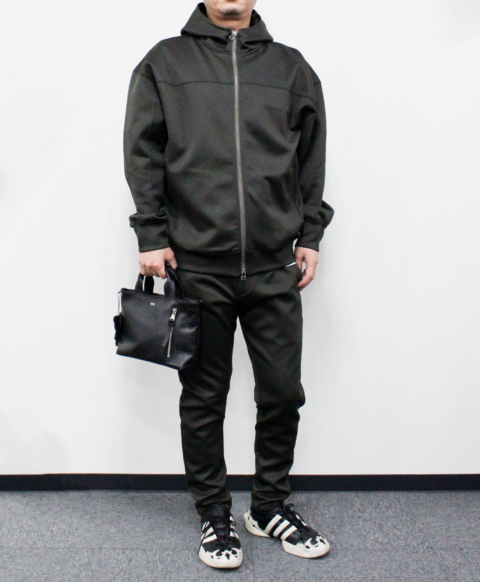 ダンボールニット ジップパーカー / チャコールグレー [86006]