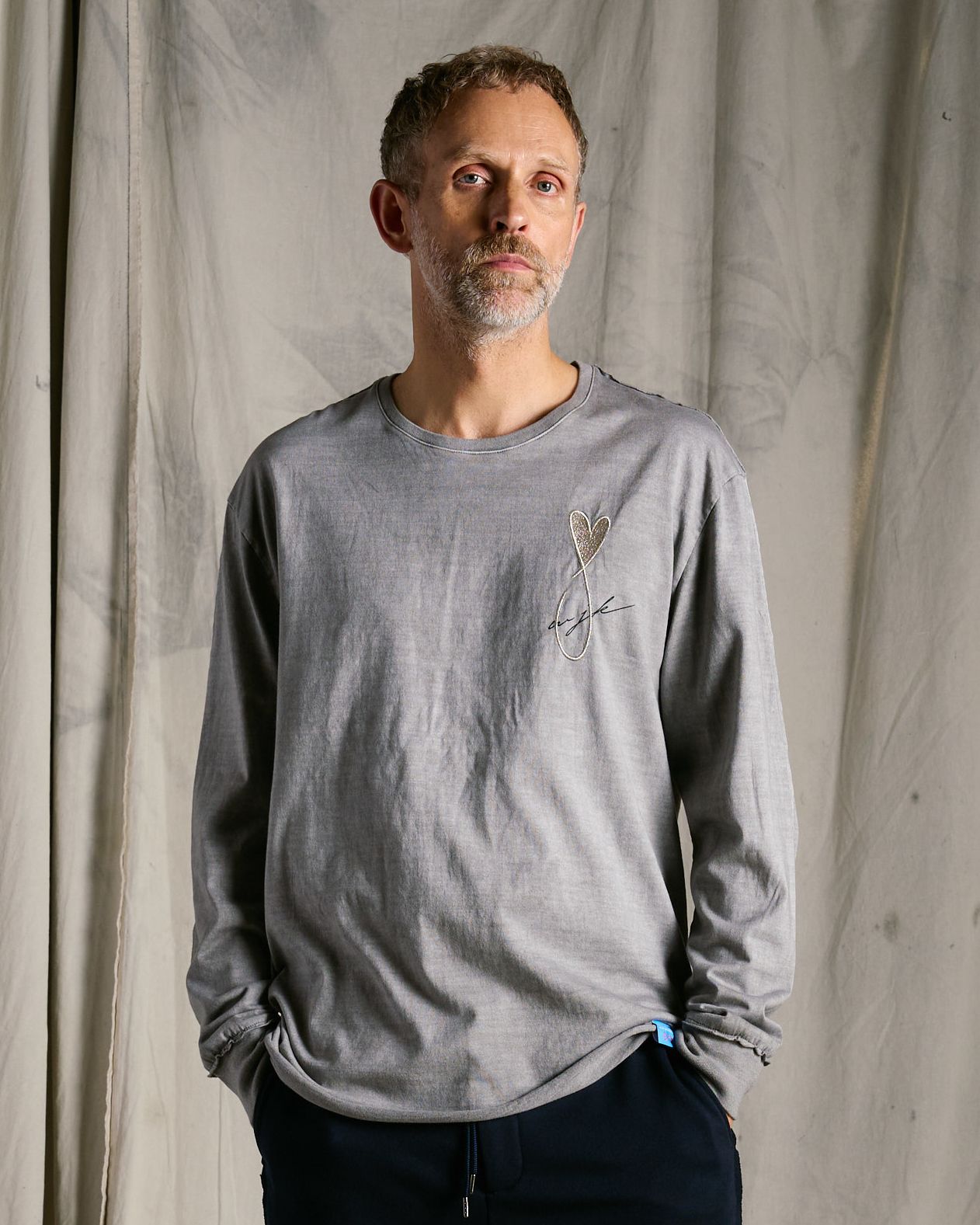 ☆先行予約☆Maison Honoré Paris× wjk  / ハートフィッシュ カットオフ 長袖Tシャツ / heart fish cut-off L/S / l.gray×silver【711 hw01k】