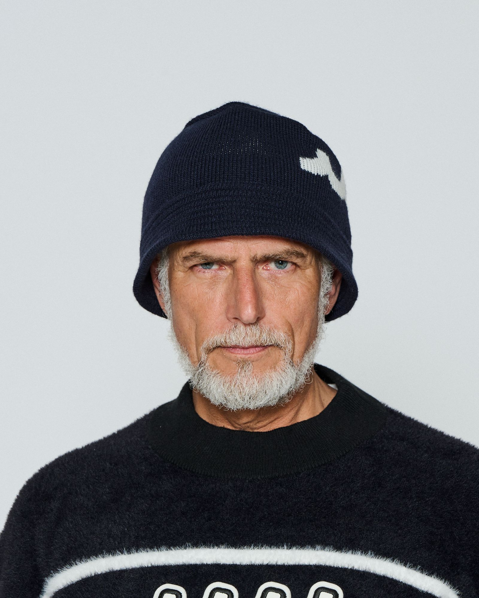 ☆先行予約☆ muta MARINE × ACANTHUS / ニットバケットハット / Wave Logo Knit Bucket Hat / NAVY 【MA2665】