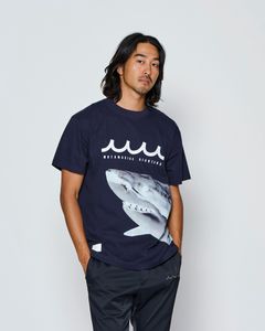 ☆先行予約☆muta MARINE × ACANTHUS  / シャークTシャツ /  Shark Tee / NAVY【MA2717】