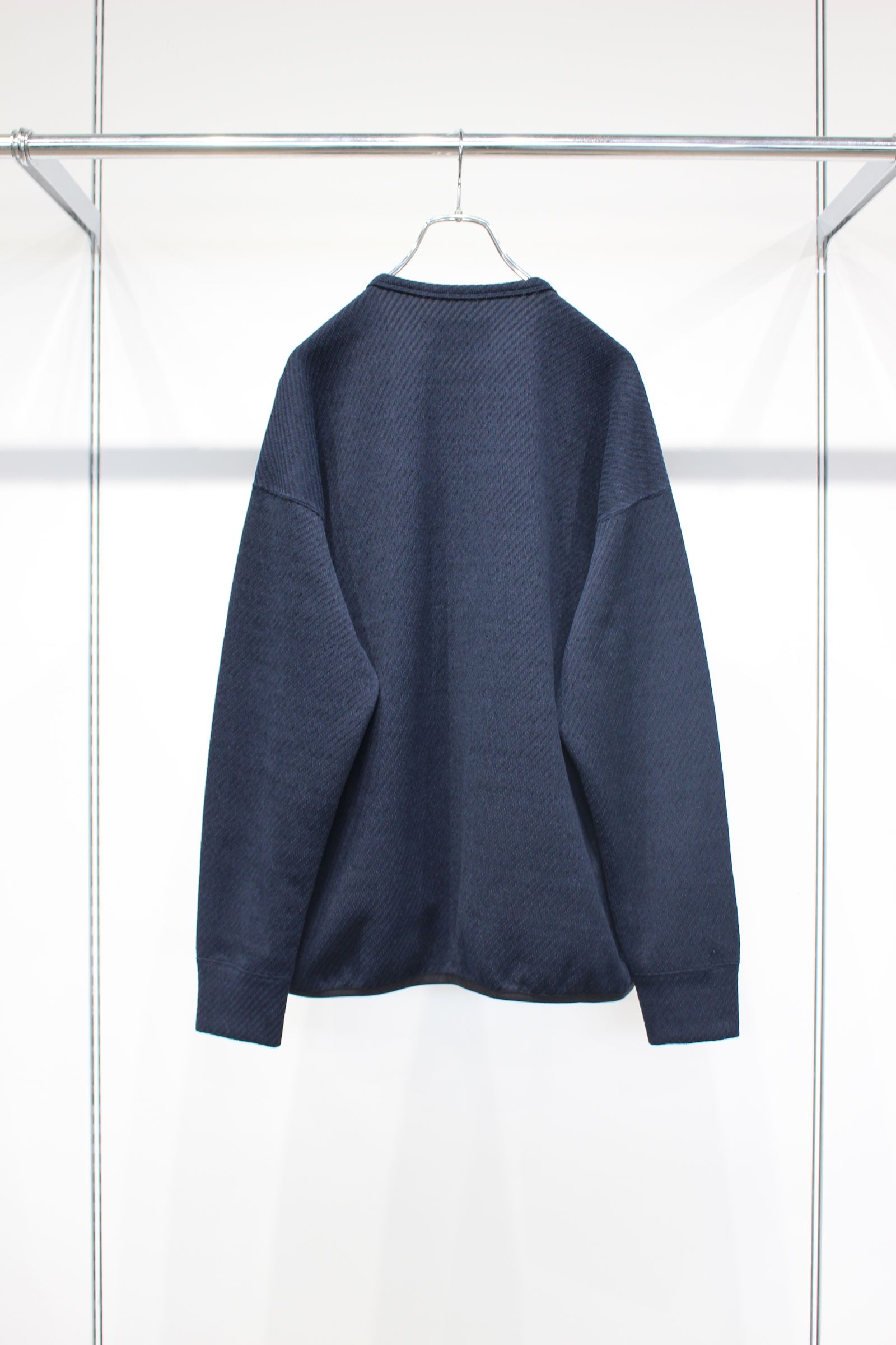 MOLLE YARN TWILL KNIT P/O | NAVY | クルーネックプルオーバー