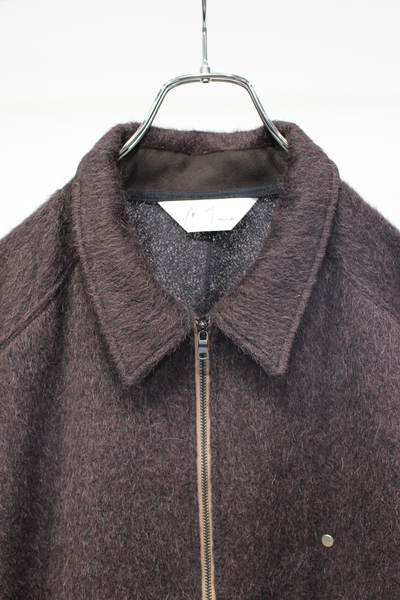 SHAGGY ZIP UP SHIRT | BROWN | ジップアップシャツ