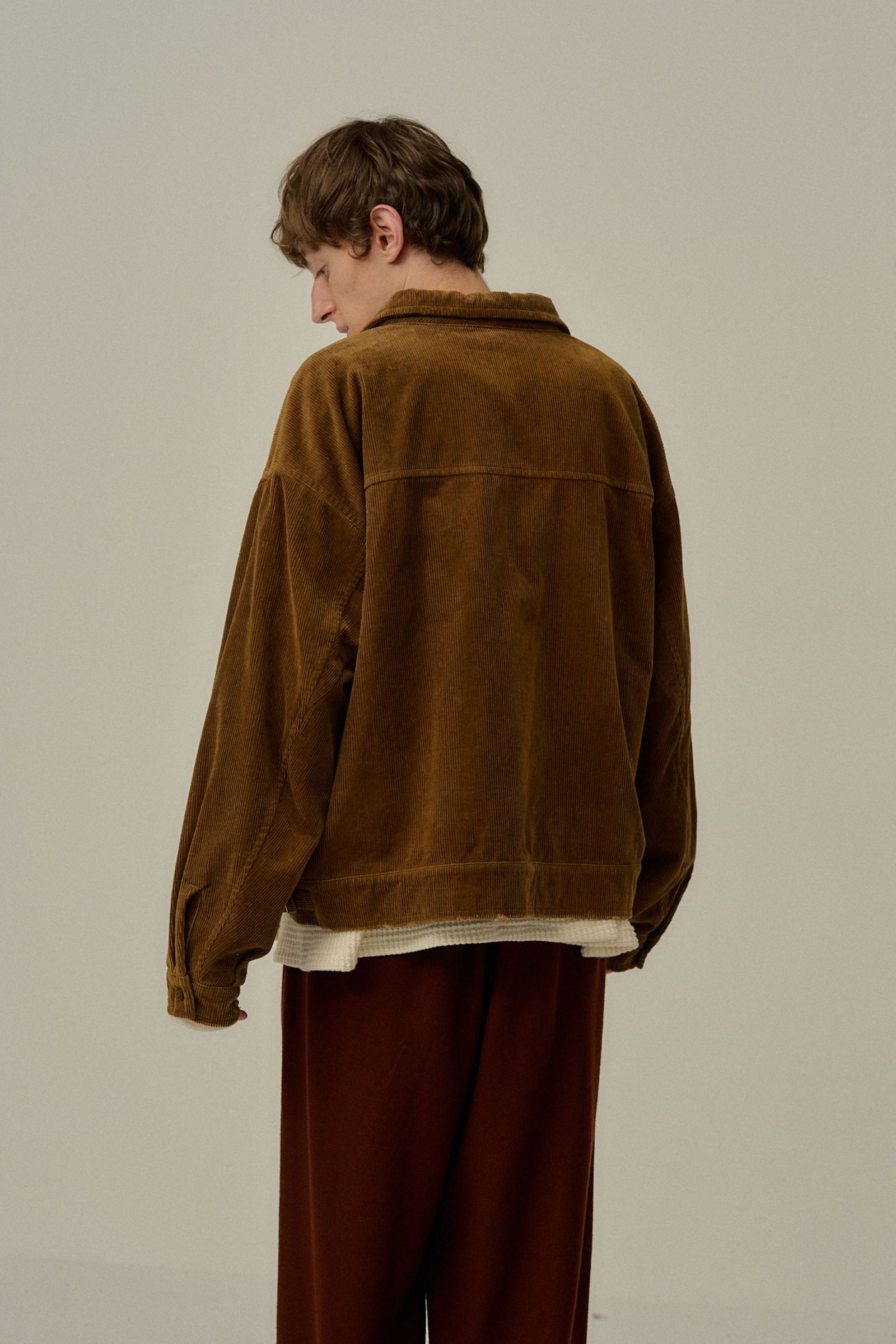 [ラスト1点] CORDUROY ZIPUP JACKET | CAMEL | コーデュロイジャケット