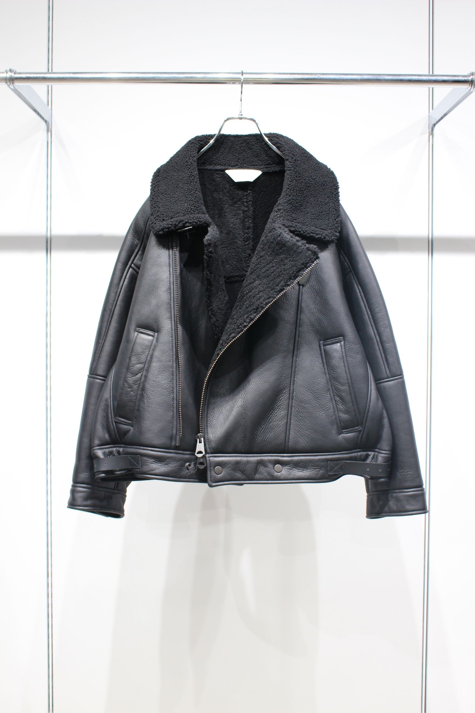 [ラスト1点] MOUTON DOUBLE JACKET | BLACK | ムートンジャケット