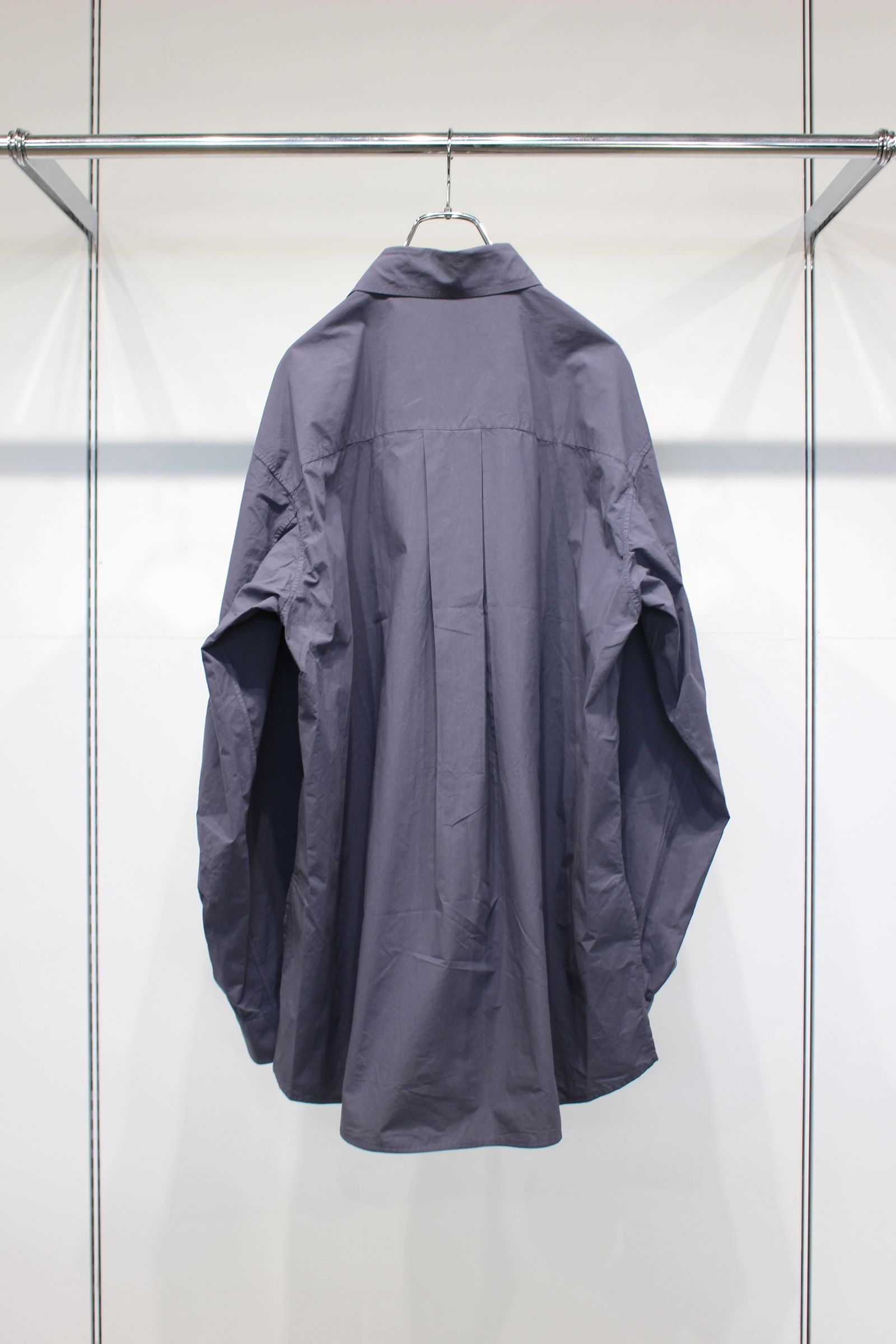 [ラスト1点] SHRINK OVER SHIRT | NAVY | シャツ