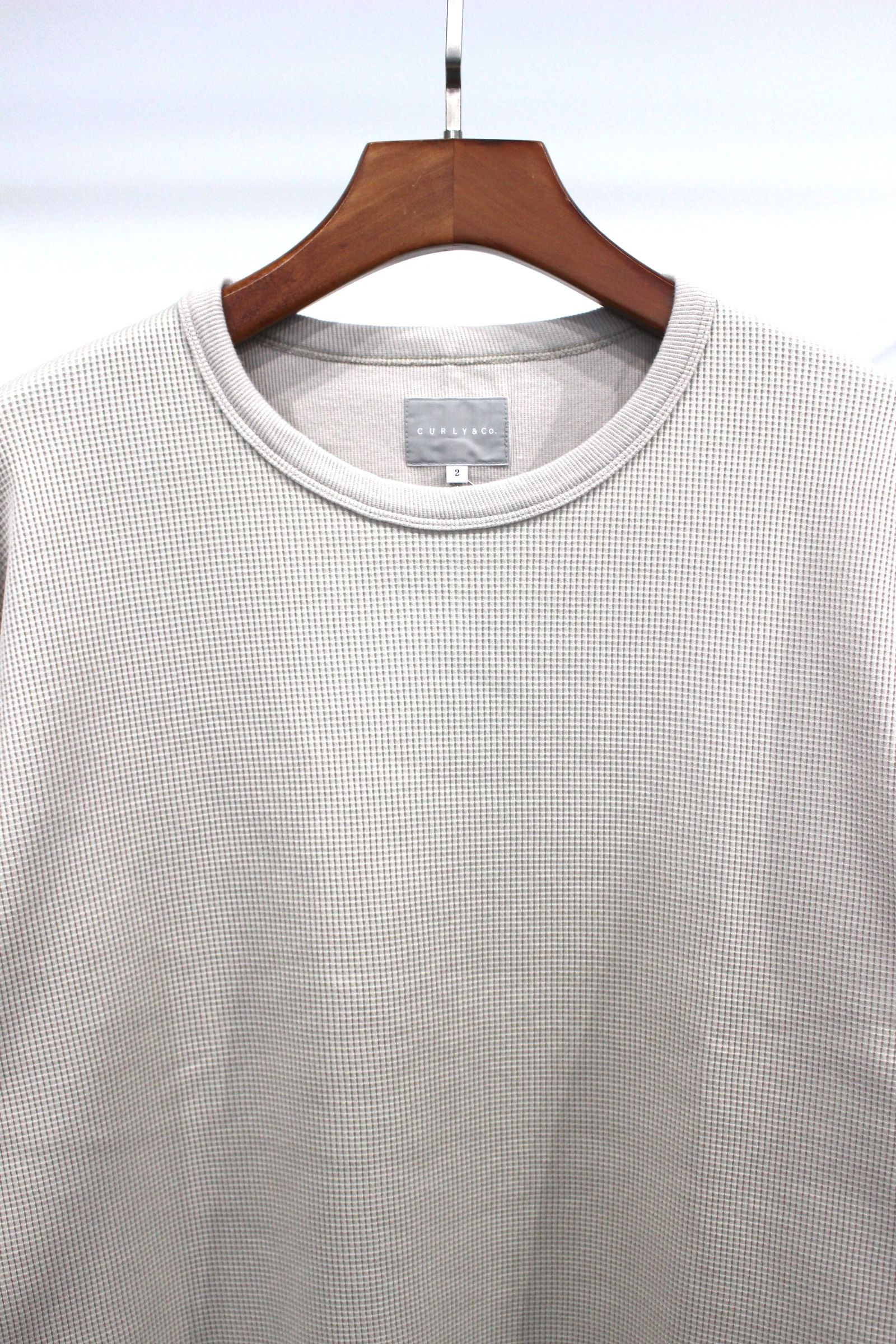 CREWNECK WAFFLE L/S TEE/SAND
