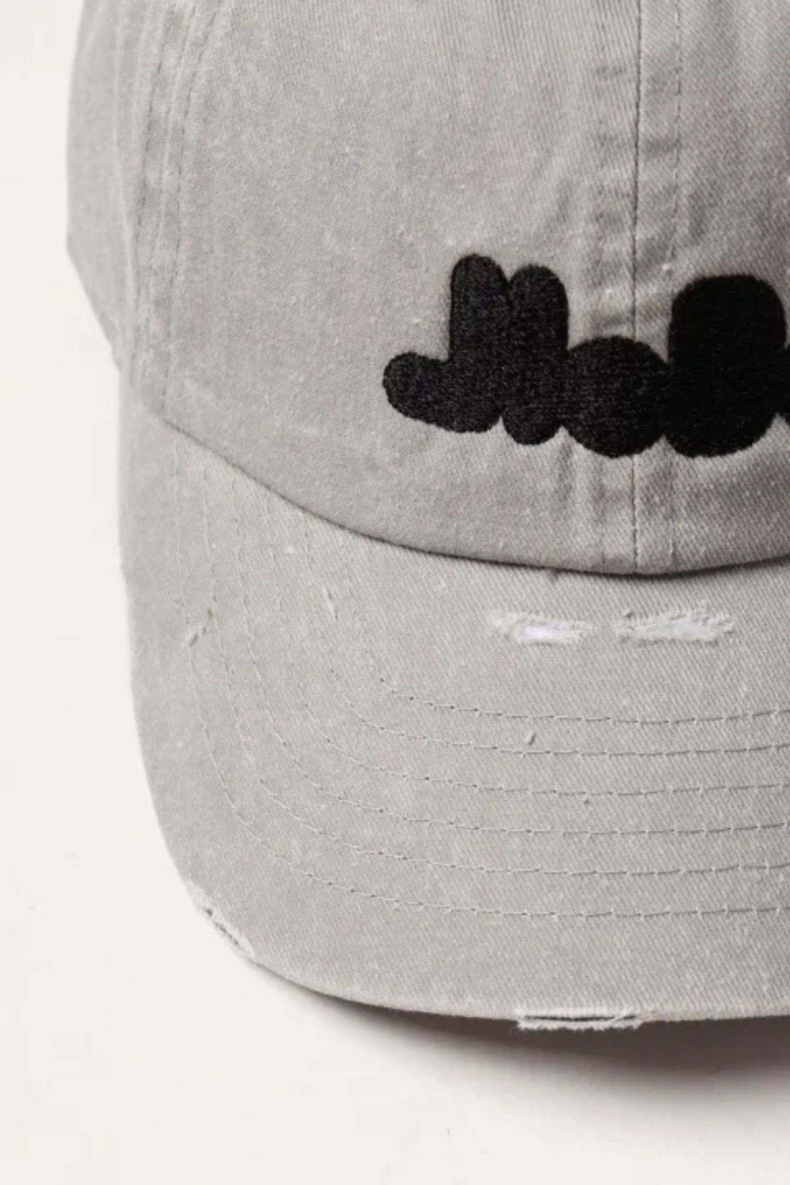 JieDa LOGO DAMAGE CAP | GRAY | キャップ