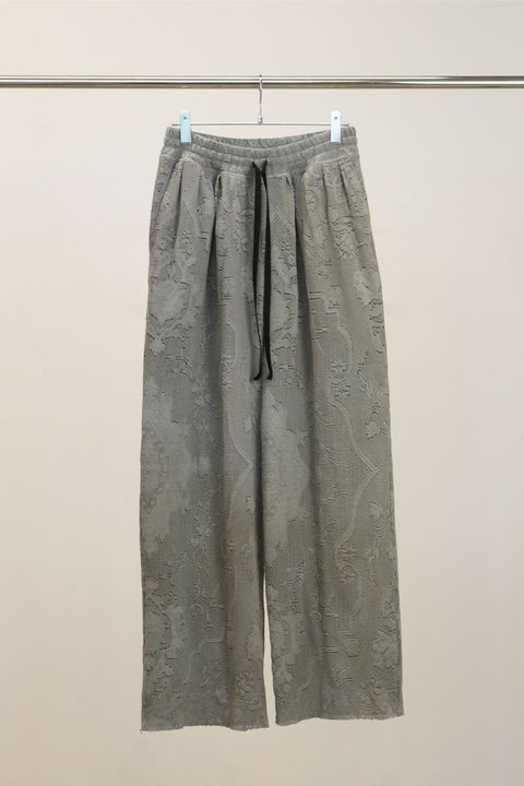 [ラスト1点] AGING LACE DOUBLE PANEL SLACKS | GRAY | スラックス
