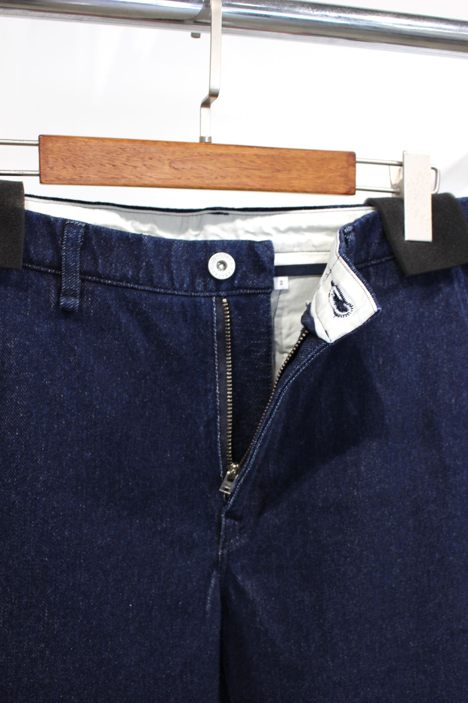 DENIM SLIM FIT TROUSERS -ONE WASHED- | WASHED INDIGO | デニム