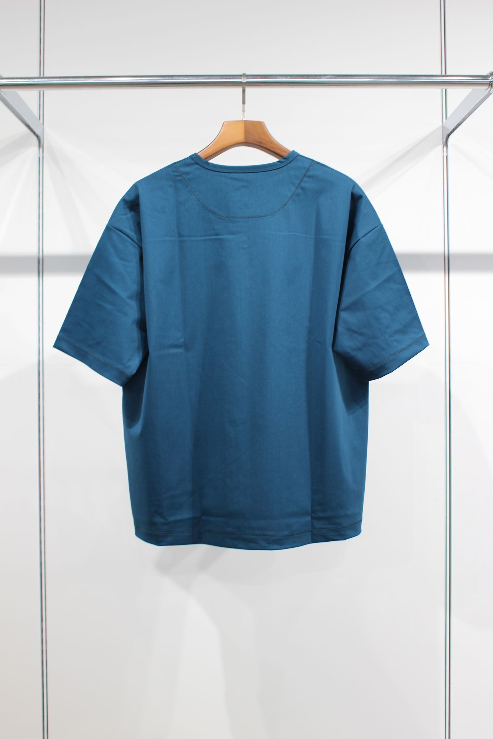WARP KNIT OVERSIZED TEE/PRUSSIAN