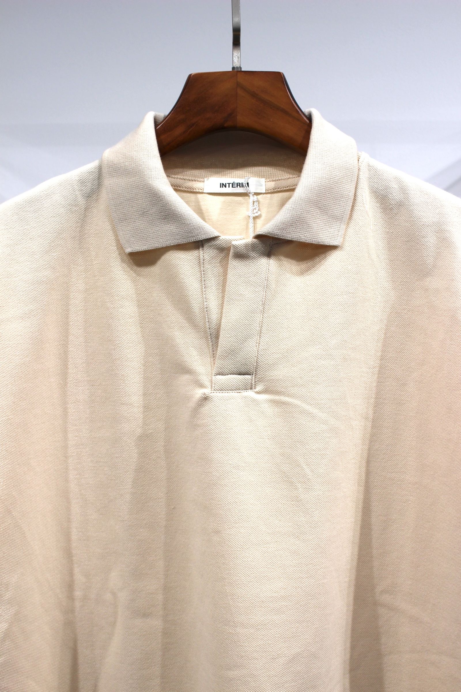 [ラスト1点] HYPER BIG TANGIS PIQUE SKIPPER POLO SHIRT | L.BEIGE | ポロシャツ