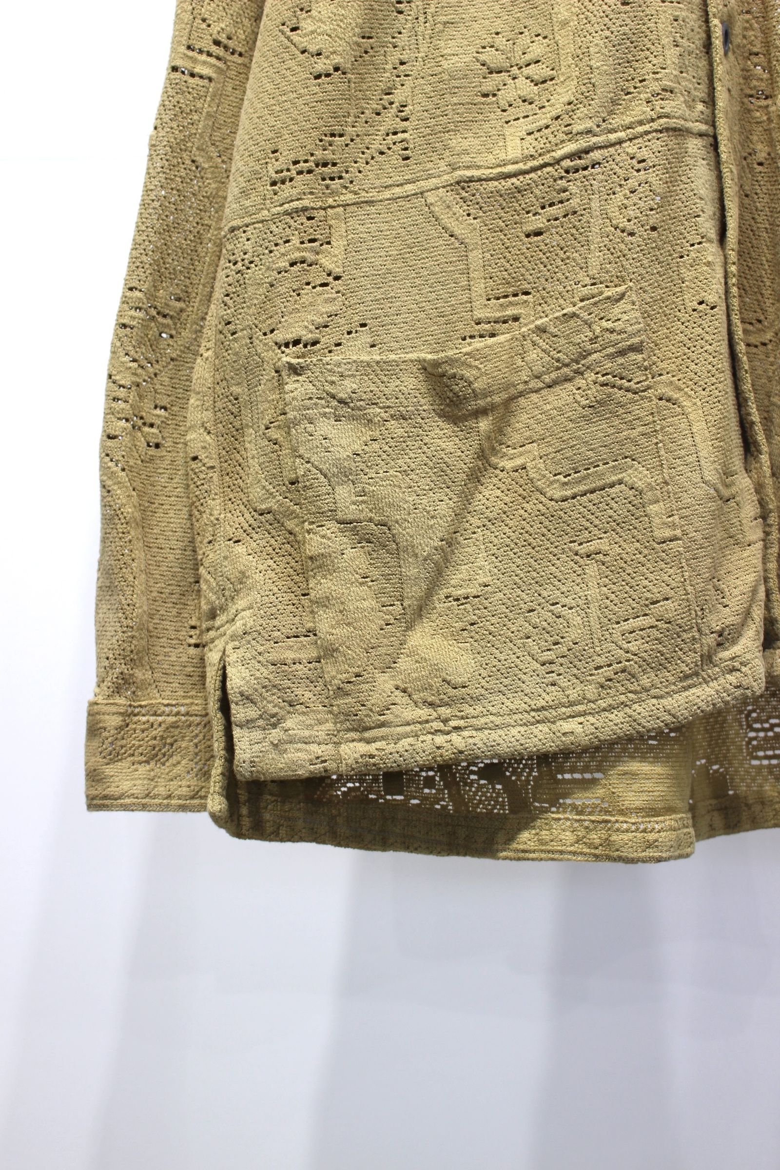 AGING LACE WORK SHIRT | MUSTARD | シャツ