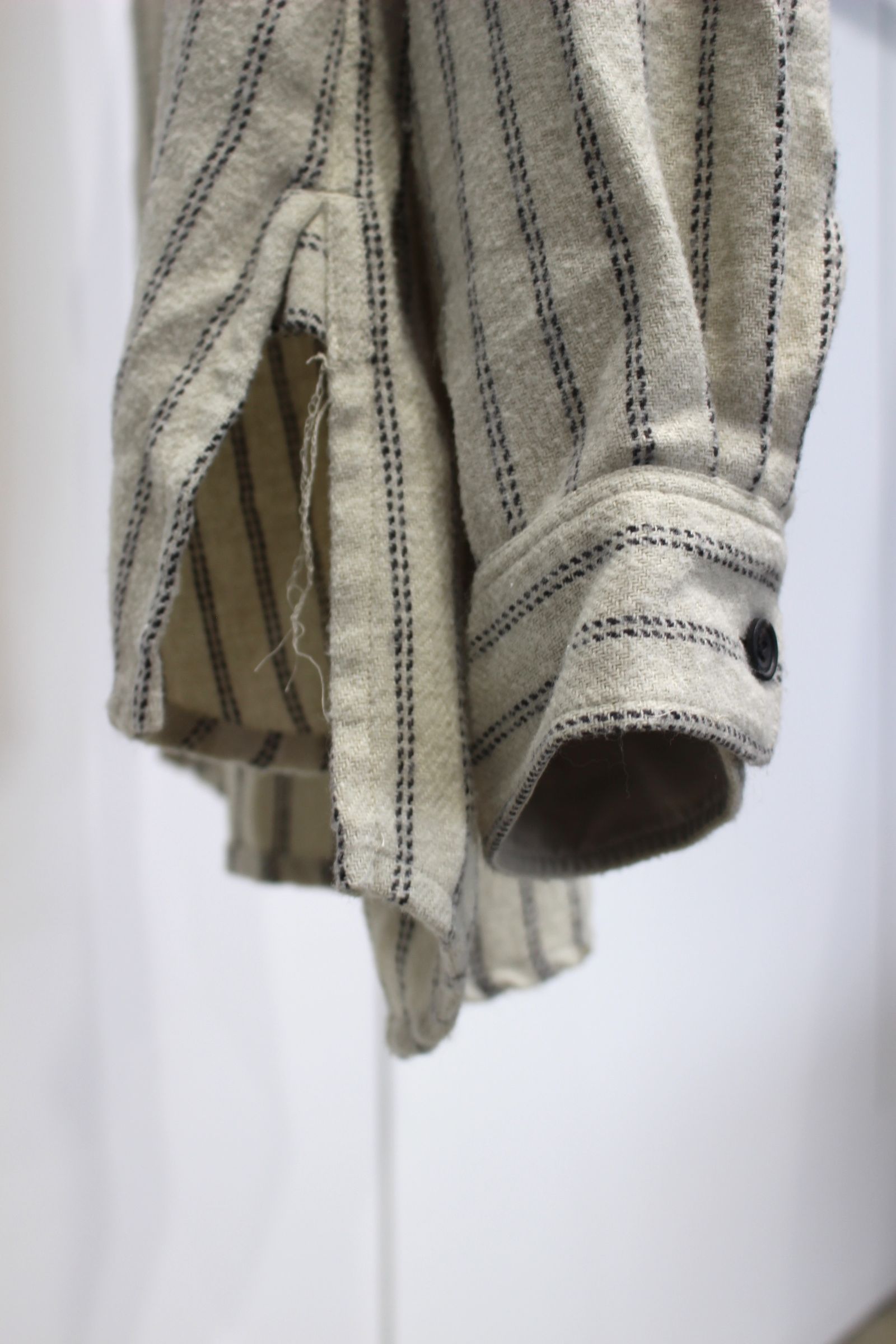 STRIPE BOXY WORK SHIRT | IVORY | シャツ