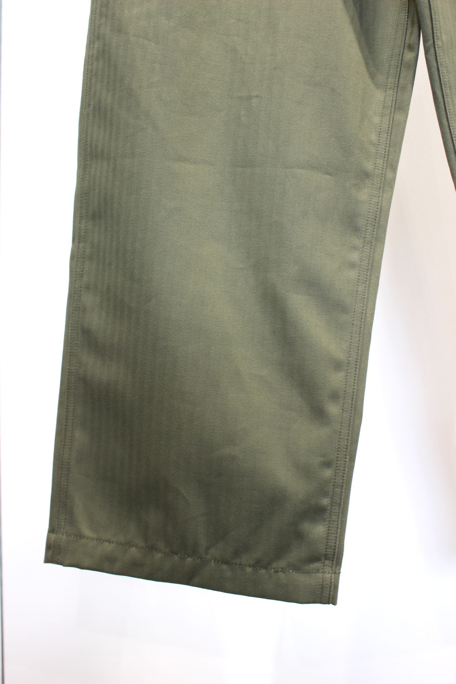 ORGANIC COTTON HBT TWILL BAKER PANTS/OLIVE