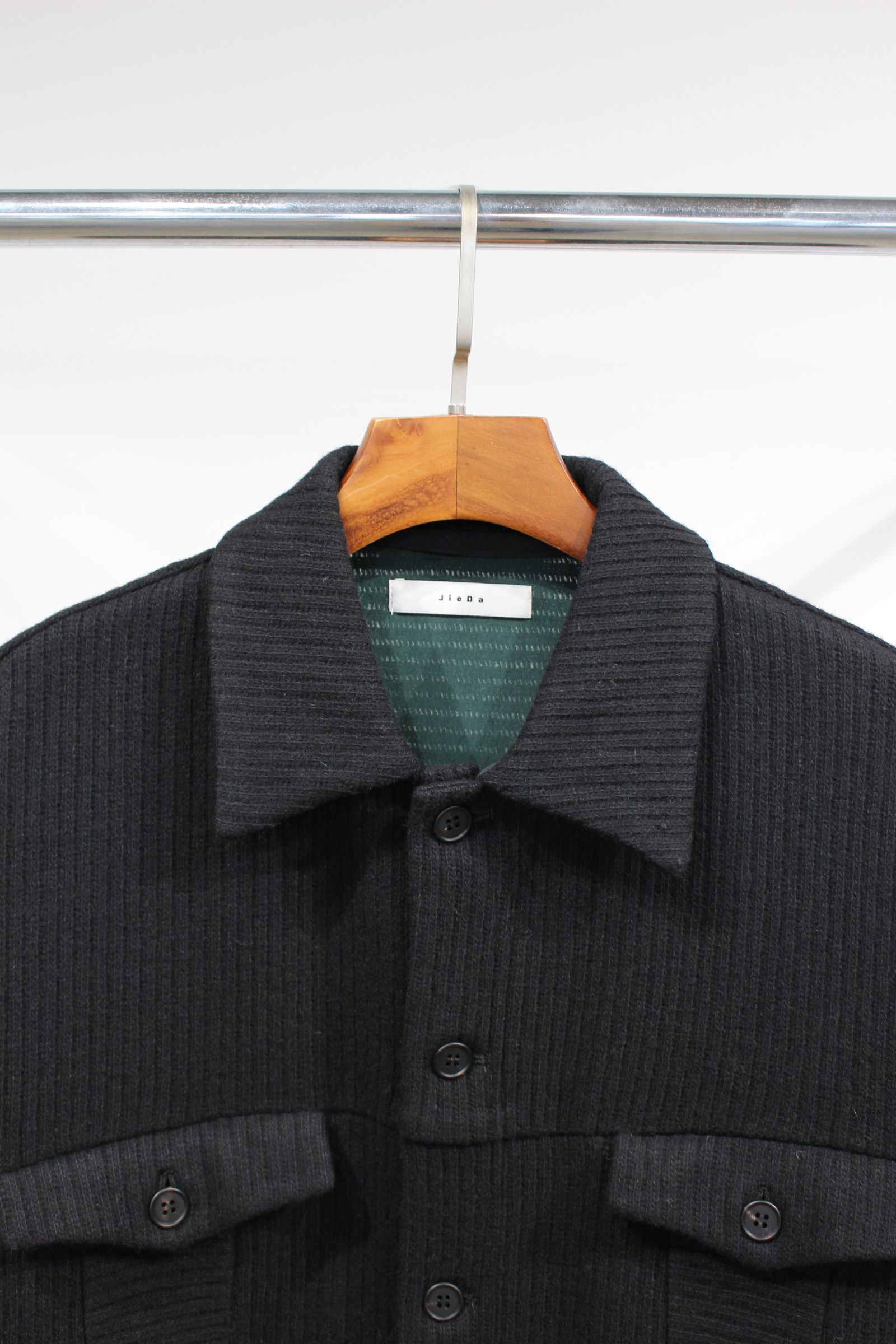 JieDa - WOOL RIB JACKET/BLACK | NapsNote