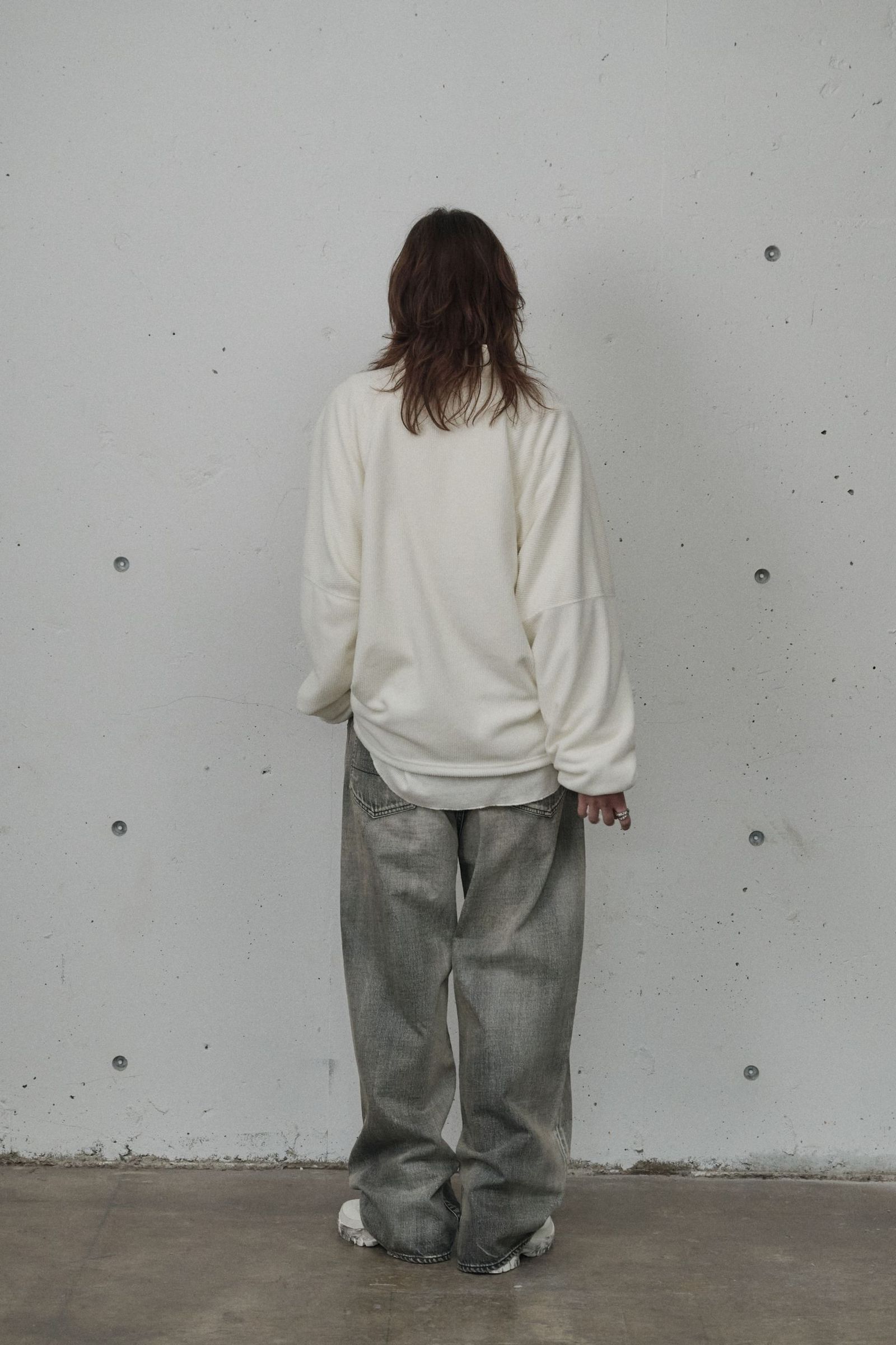 KIMONO ZIP FLEECE | WHITE | フリース