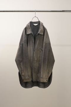AGING CHAMBRAY LONG SHIRT | BLACK | シャンブレーシャツ