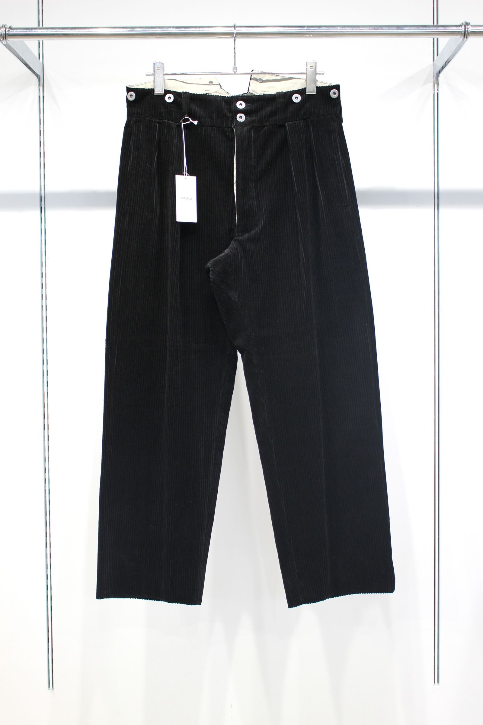DEADSTOCK WIDE CORDUROY "BOURGERON" FRENCH WORK TROUSER | BLACK | コーデュロイスラックス