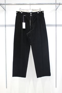 DEADSTOCK WIDE CORDUROY "BOURGERON" FRENCH WORK TROUSER | BLACK | コーデュロイスラックス