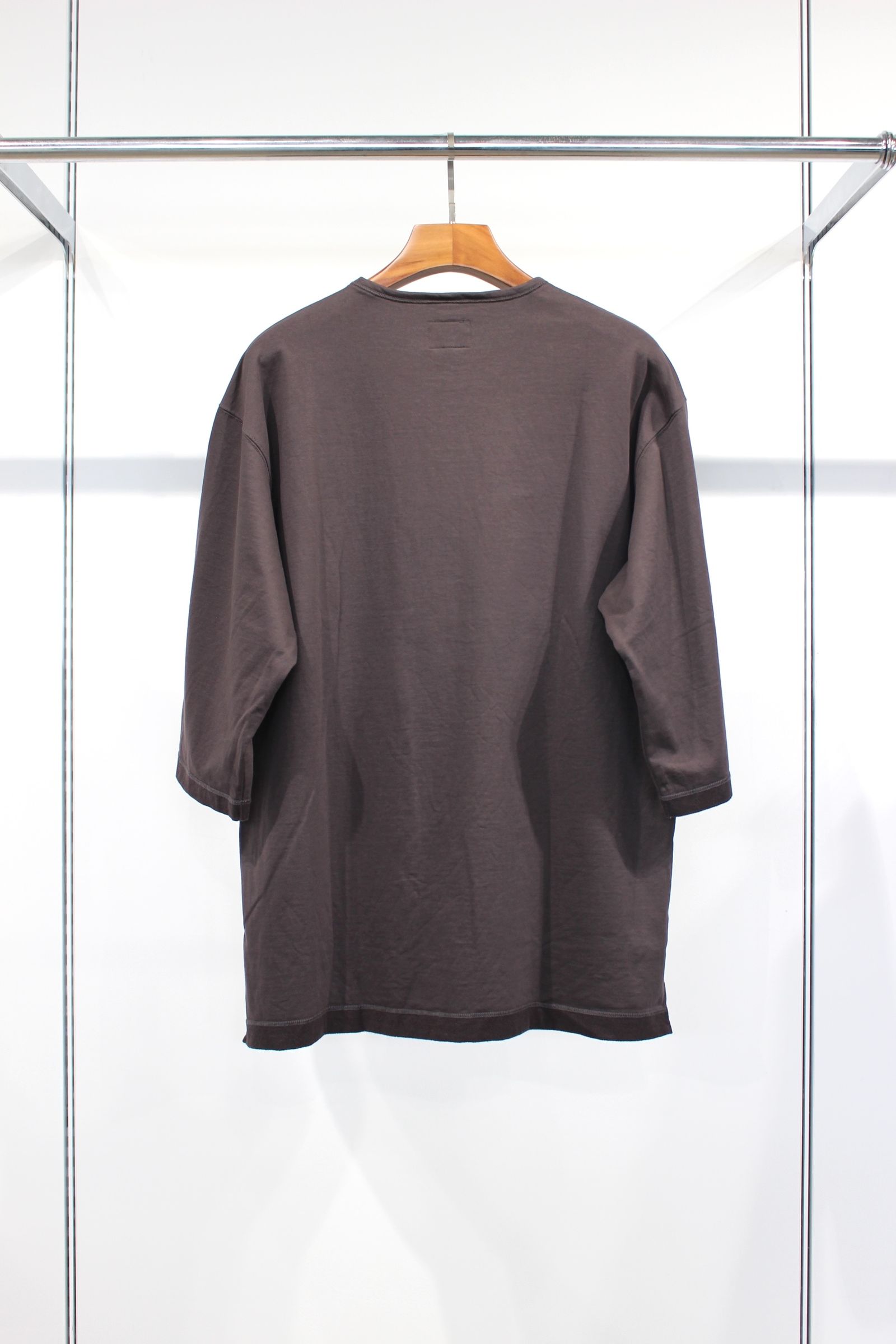 [ラスト1点] COMPACT FRENCH TERRY Q/S TEE | CHARCOAL | カットソー