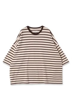 KANOKO BORDER BIG TEE | BEIGE | Tシャツ