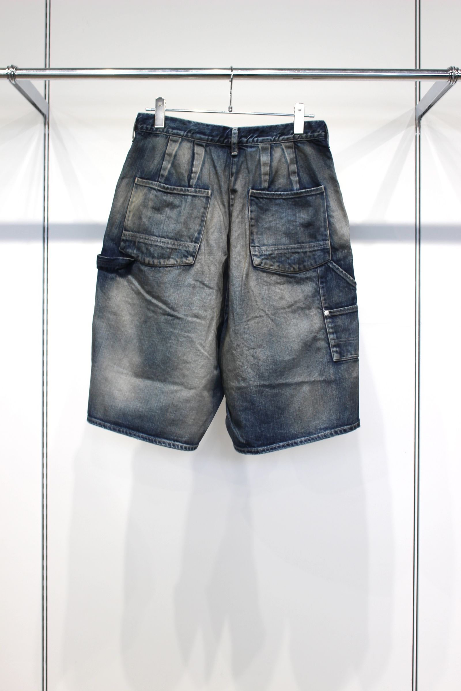 DENIM PAINTER SHORTS | INDIGO | デニムショーツ