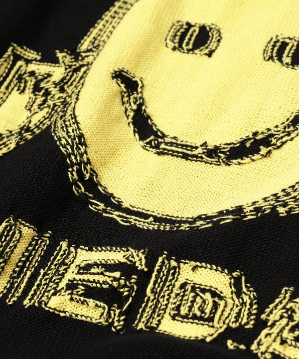 [ラスト1点] SMILE OVER KNIT CREW | BLACK | ニット