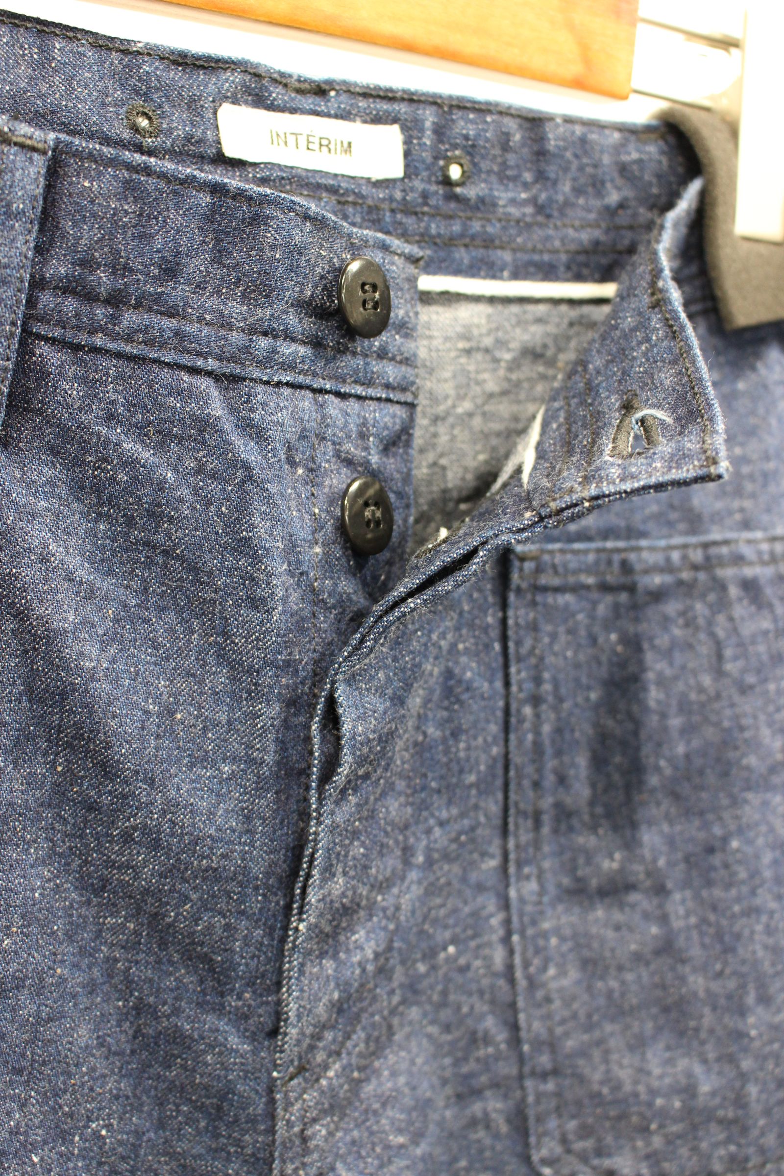インテリム INTERIM 40's US.NAVY セルヴィッチ ネップ デニム