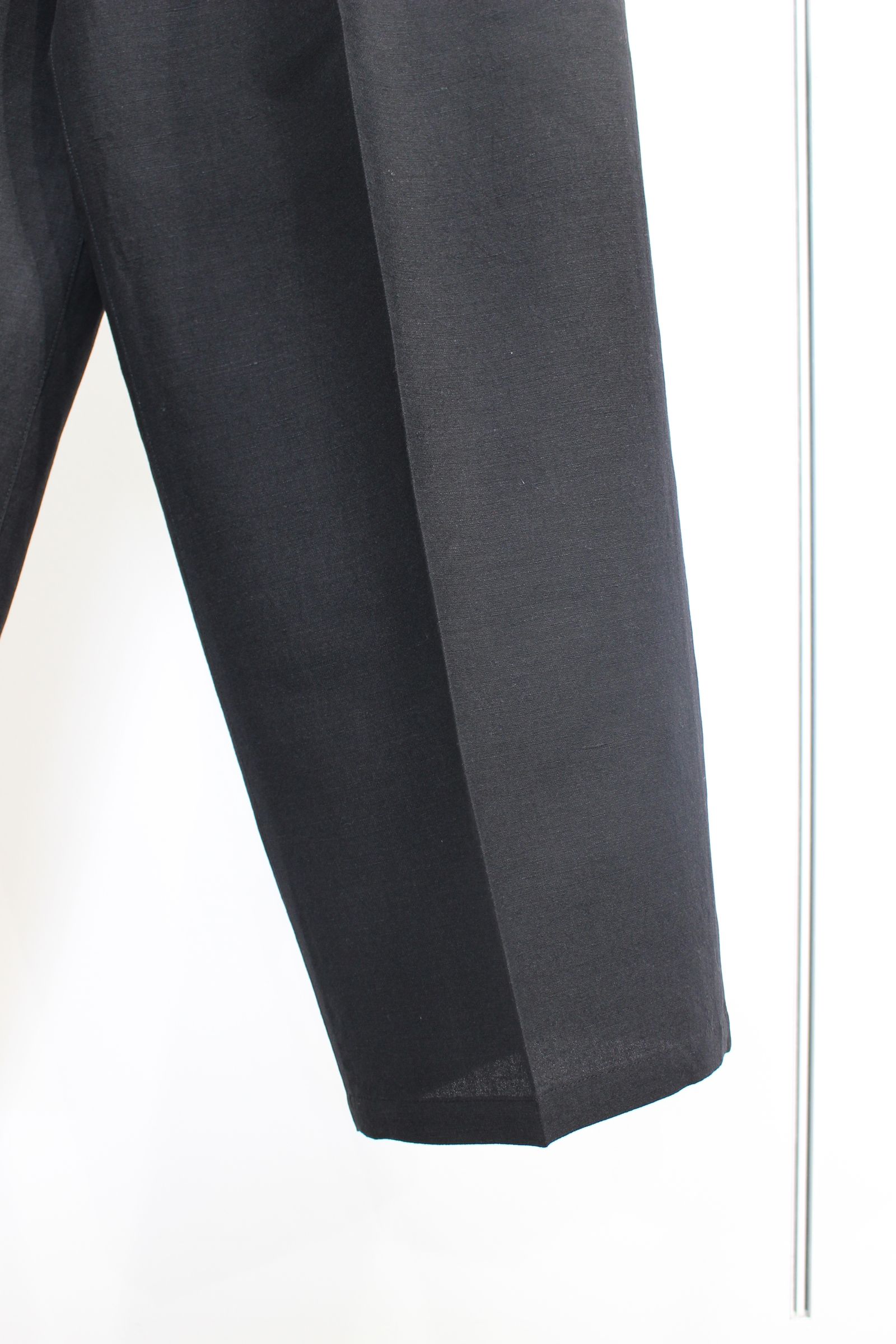 ANCELLM - W/L WIDE EASY TUCK SLACKS | BLACK | スラックス