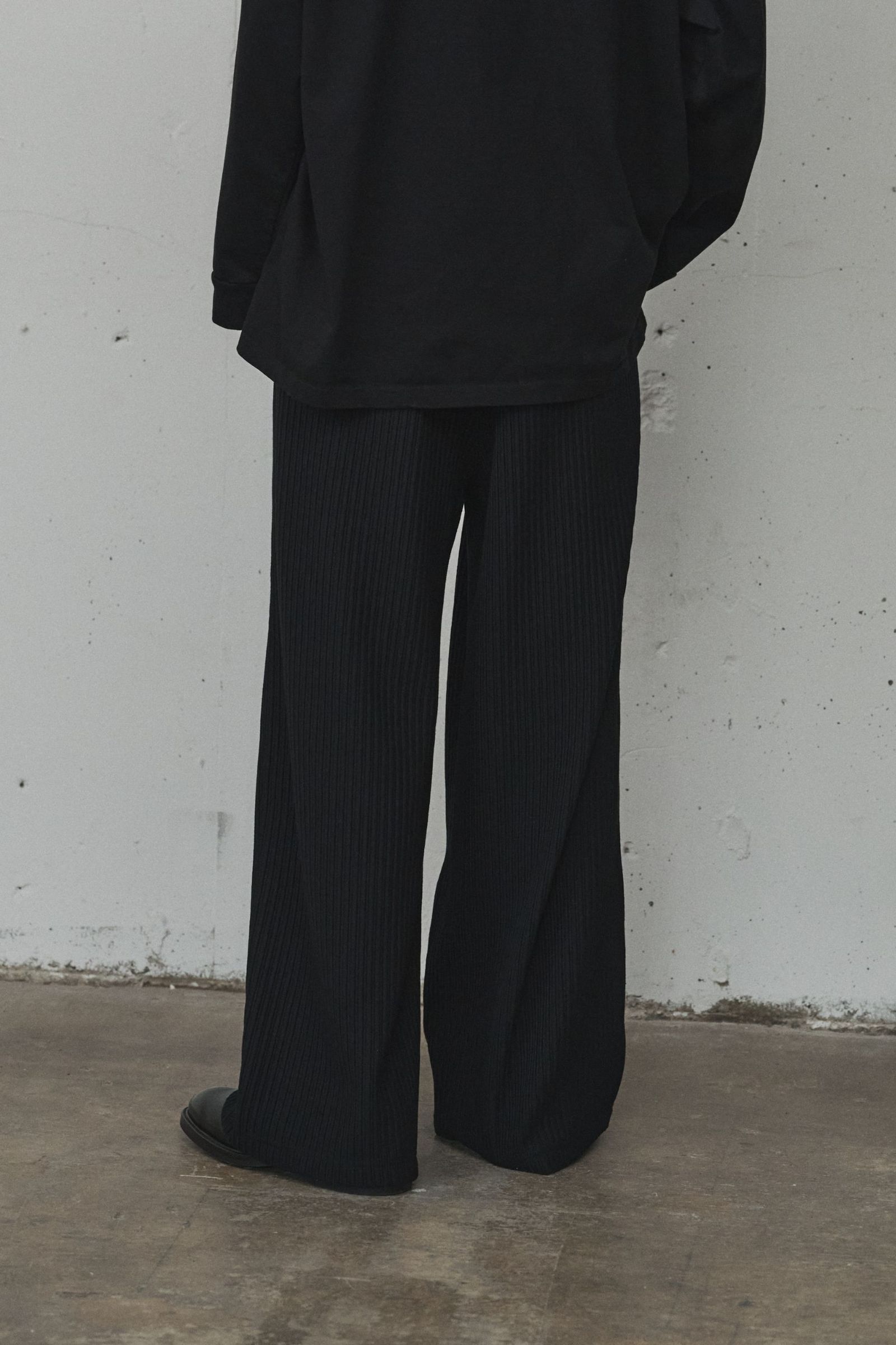 WIDE EASY PANTS | BLACK | イージーパンツ