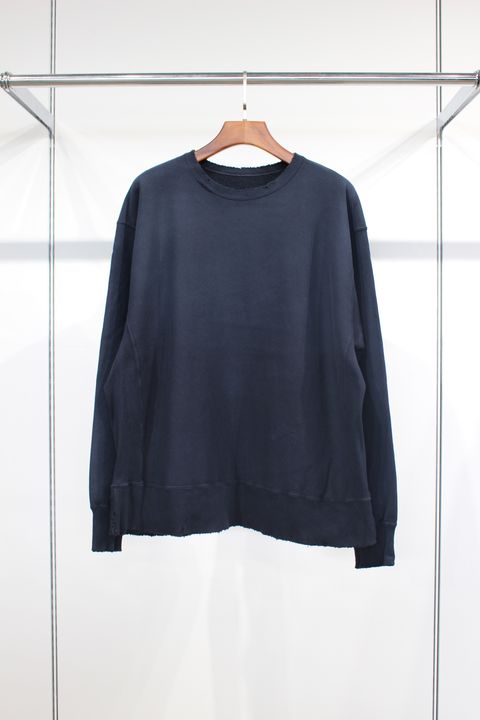 【再発売】【別注】DYED DAMEGE SWEAT SHIRT | NAVY | スウェット