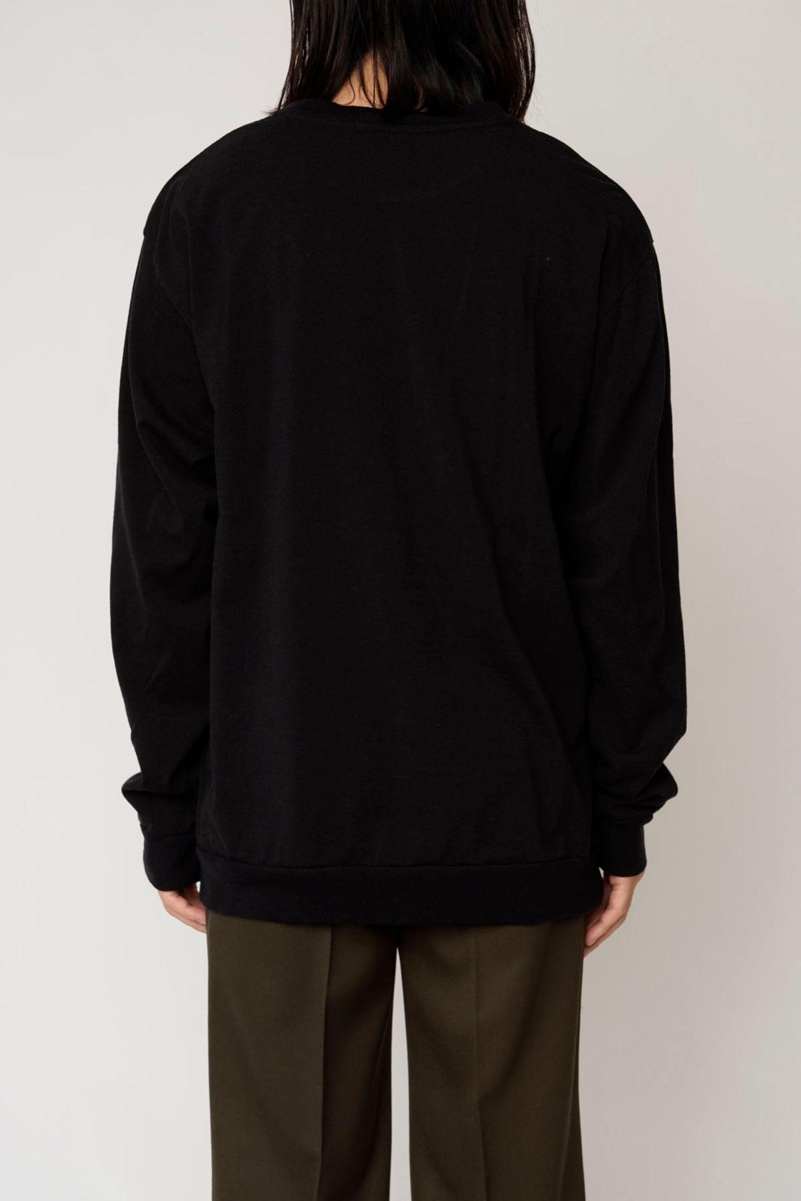 [ラスト1点] WOOL CREW NECK SWEAT SHIRT | BLACK | カットソー