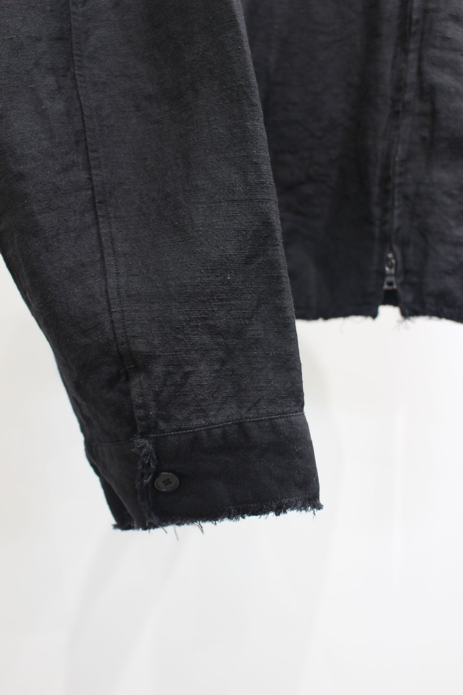 W/L SHORT ZIPUP SHIRT | BLACK | ジップアップシャツ