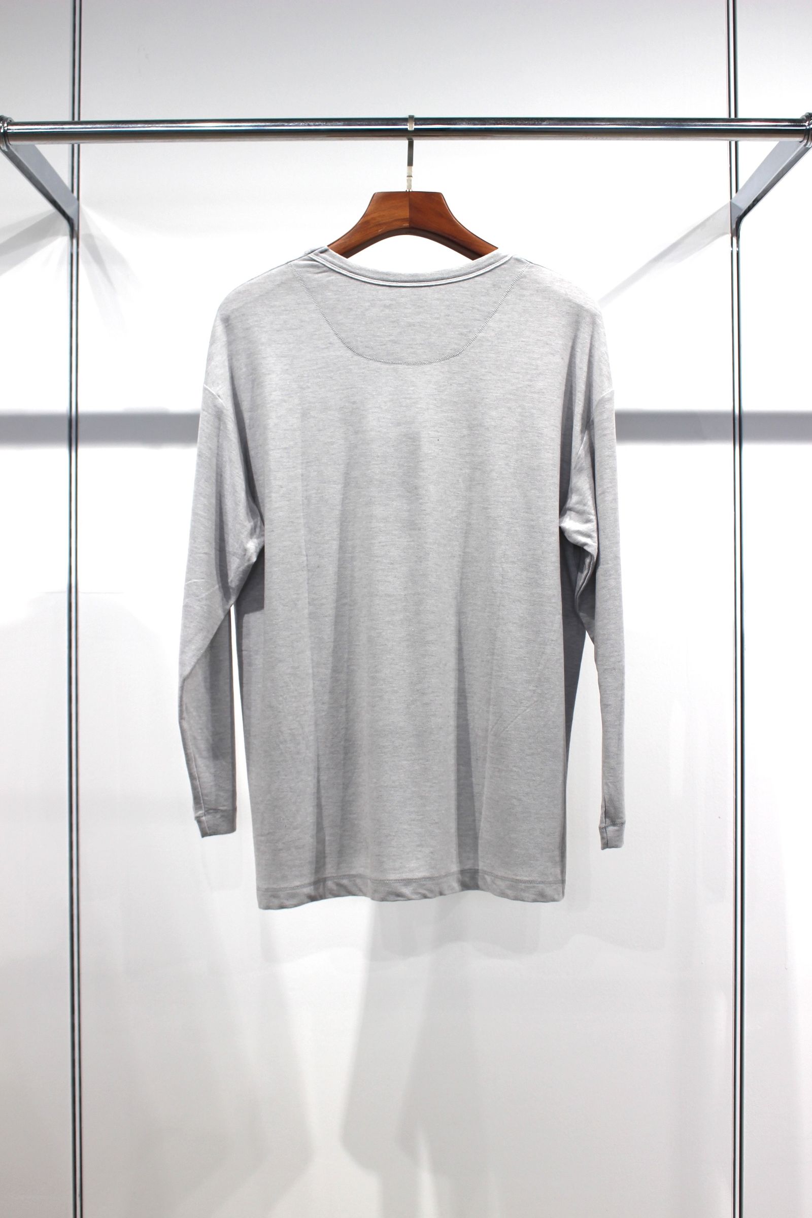 CASHMERE SILK L/S TEE | ICE GRAY | カットソー