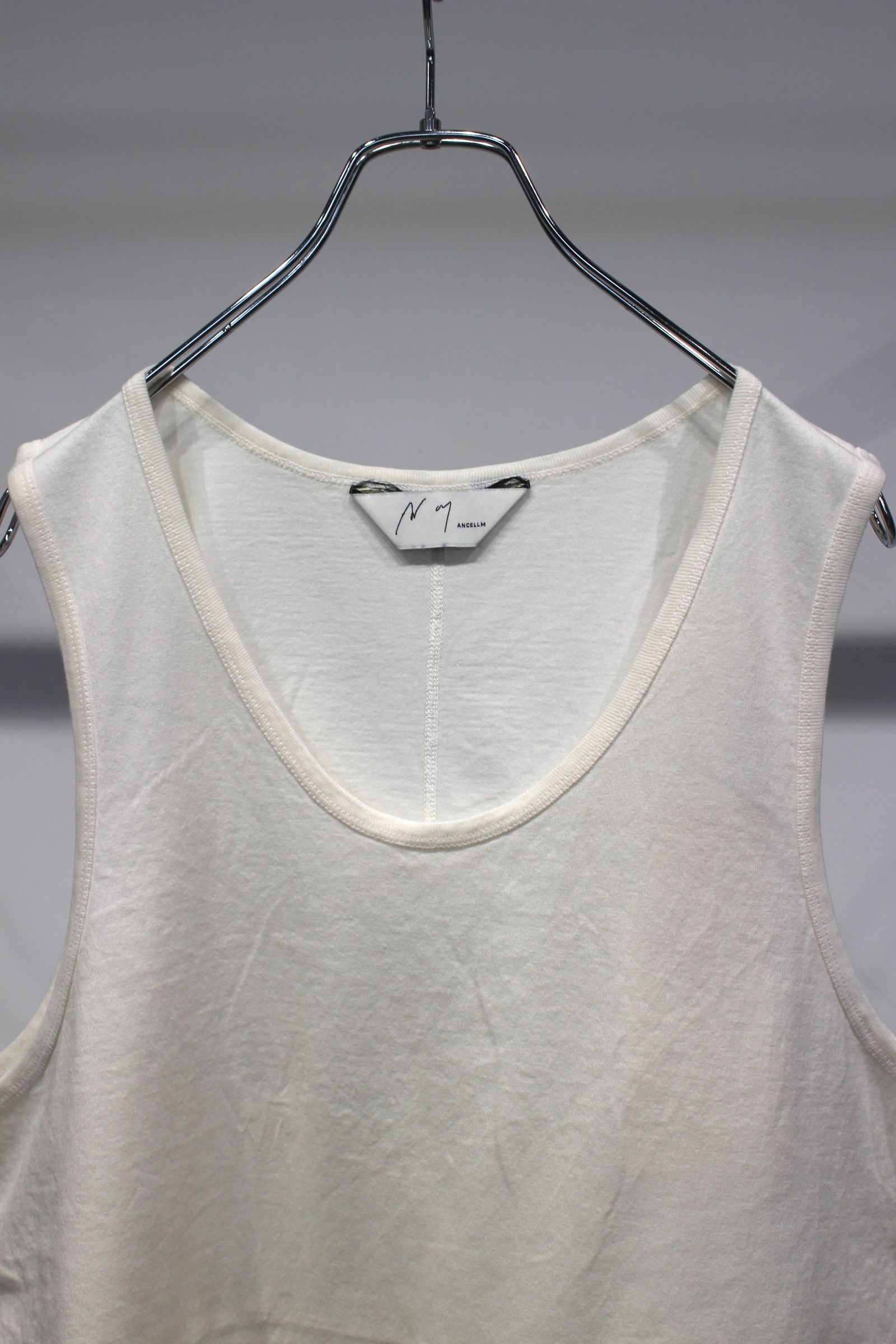 [ラスト1点] UNEVENNESS TANK TOP | G.WHITE | タンクトップ