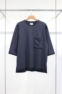 COMPACT FRENCH TERRY Q/S TEE | NAVY | カットソー