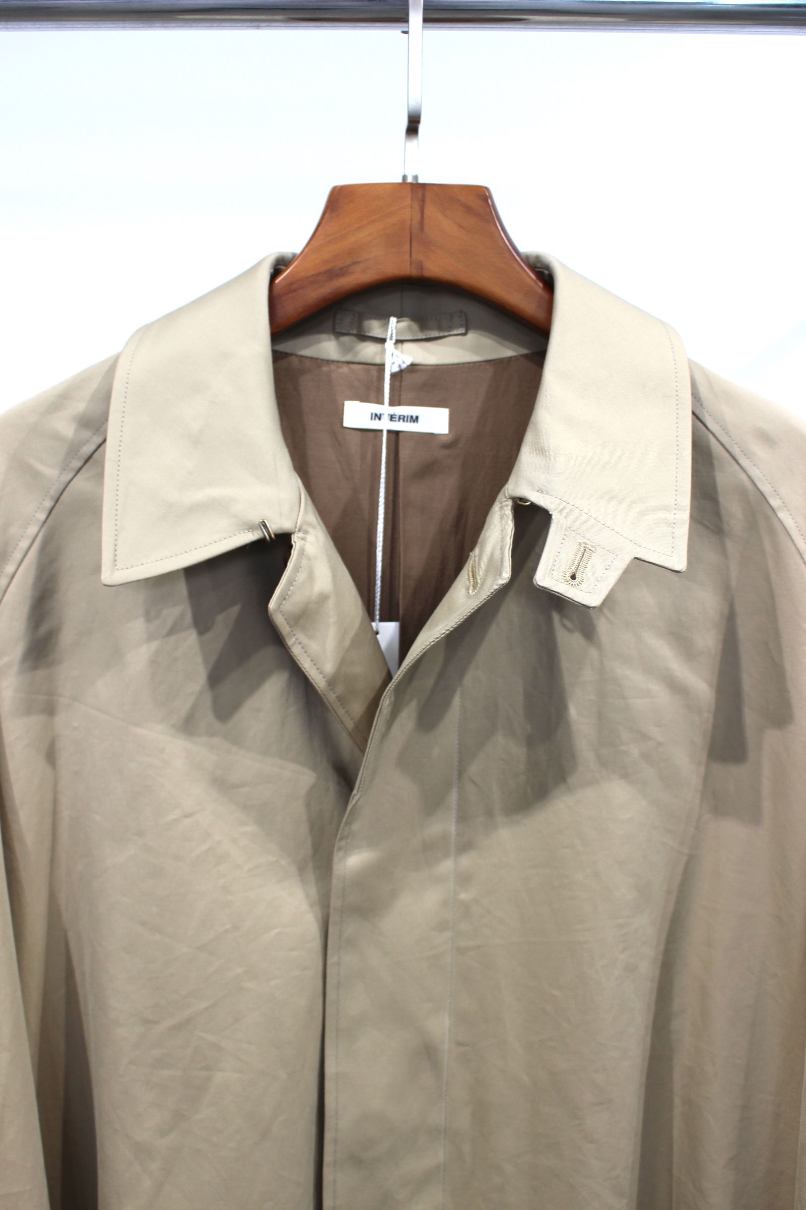 HYPER BIG GIZA GABERDINE SINGLE RAGLAN COAT/BEIGE