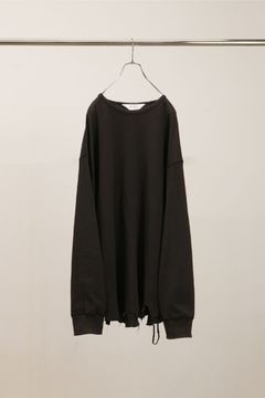 DAMAGE WAFFLE CREW LS | D.BROWN | カットソー