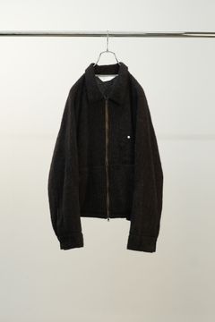 SHAGGY ZIP UP SHIRT | BROWN | ジップアップシャツ