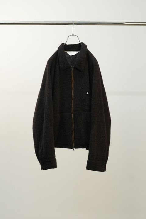 SHAGGY ZIP UP SHIRT | BROWN | ジップアップシャツ