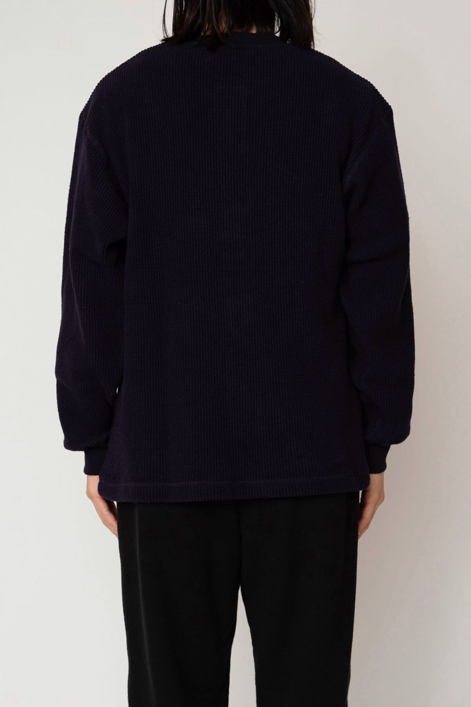HENRY NECK L/S T-SHIRTS | NAVY | カットソー