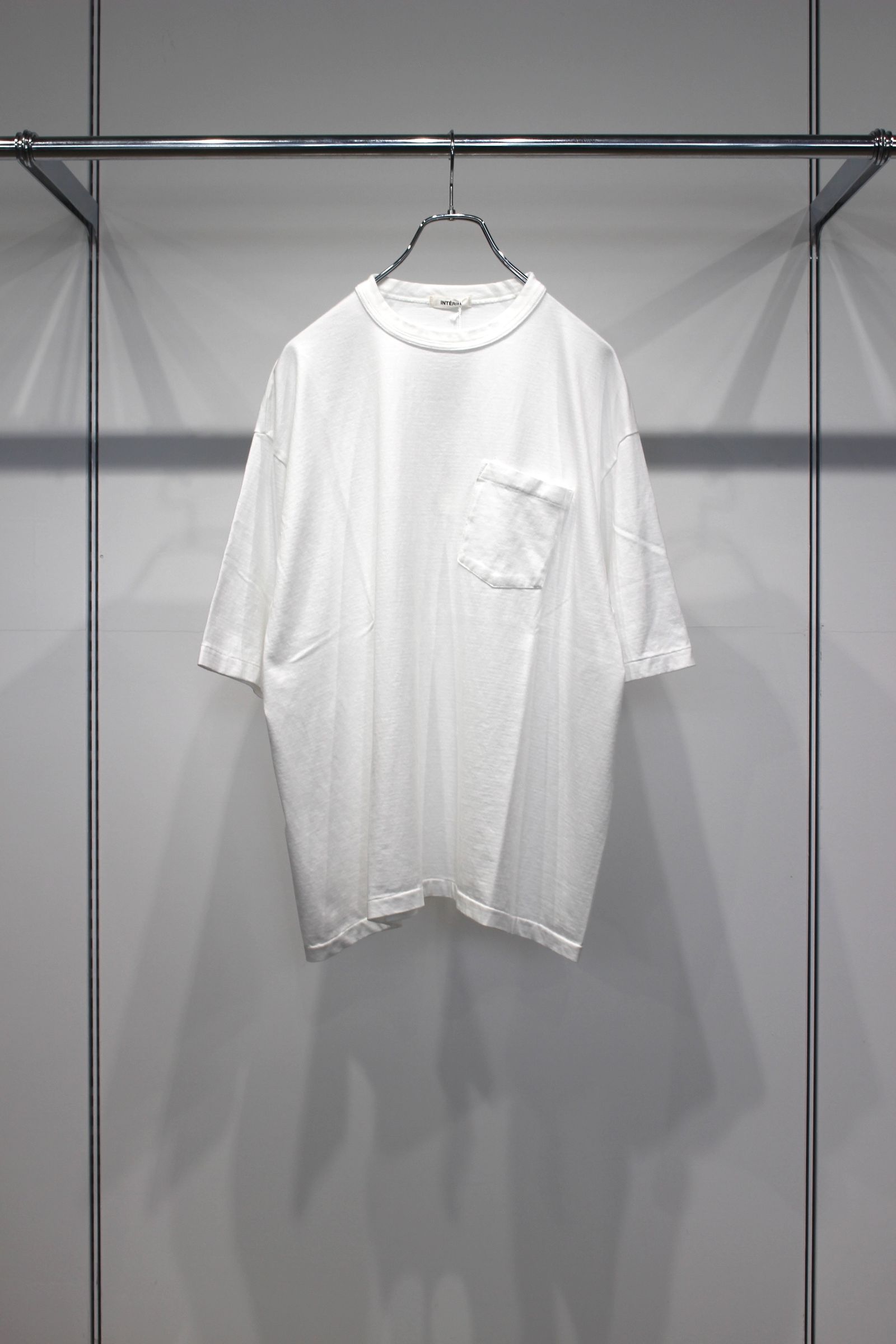 SEA ISLAND TOMPKINS LOOP JERSEY HYPER BIG BINDER NECK TUBE POCKET TEE | WHITE | カットソー