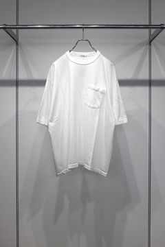 SEA ISLAND TOMPKINS LOOP JERSEY HYPER BIG BINDER NECK TUBE POCKET TEE | WHITE | カットソー